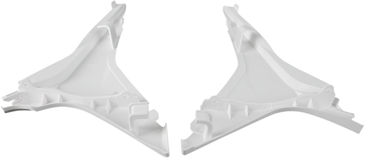 White Acerbis Airbox Cover for motorcycle body, designed for optimal fit and protection, by Bill's Exhausts.