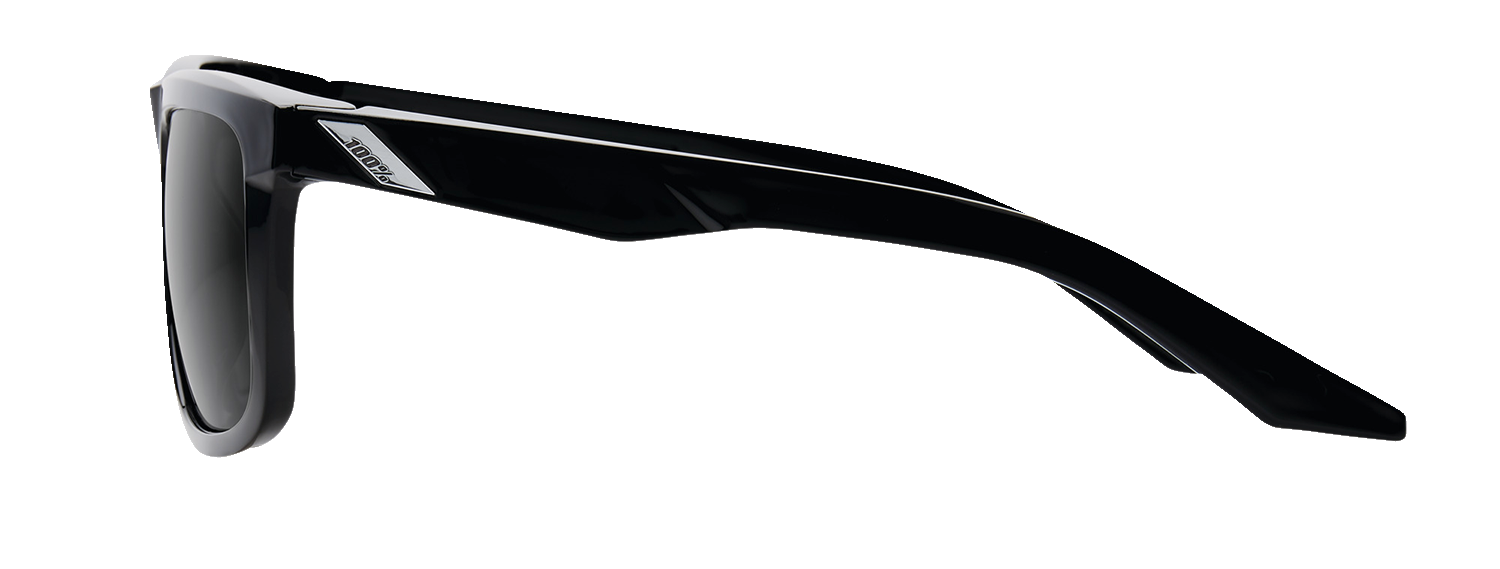 100% Blake Sunglasses - Polished Black - Grey PeakPolar 60028-00000 - Howling Moto