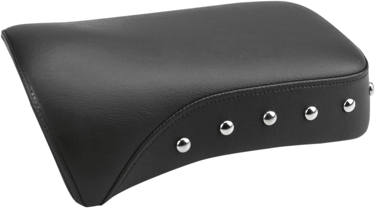Studded SADDLEMEN Renegade Pillion seat for Dyna motorcycles, designed for sport riding with a sleek, padded look.