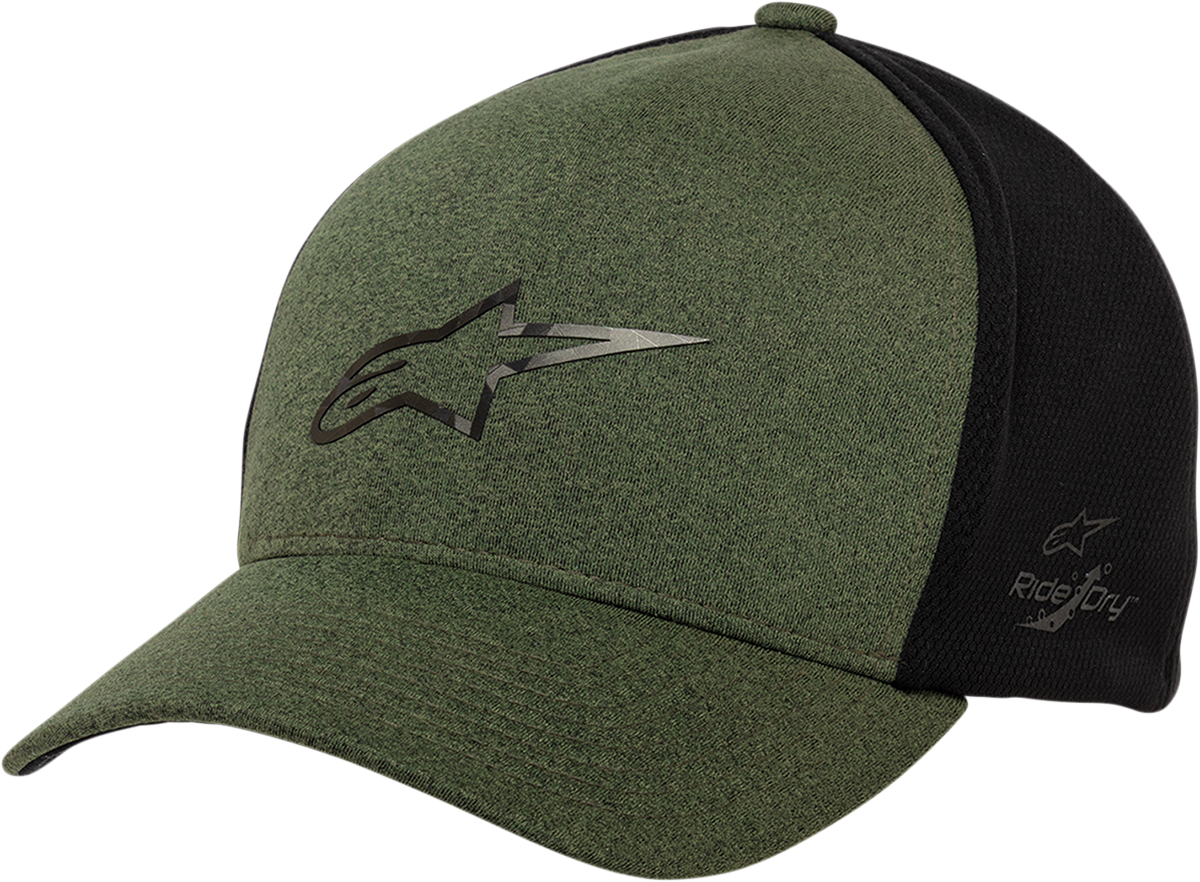 Alpinestars ESO Tech Hat in military heather and black, one size, featuring a breathable design and sporty style.