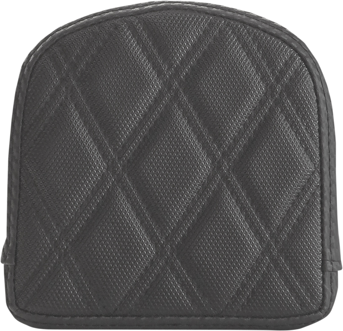 Black SADDLEMEN Sissy Bar Pad with lattice stitching, designed for motorcycle seats by Bill's Exhausts.