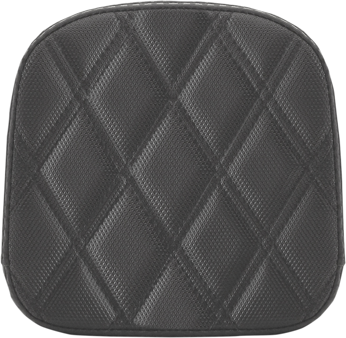 Black SADDLEMEN Sissy Bar Pad with lattice stitching for motorcycle seats, designed by Bill's Exhausts.