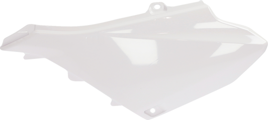 Acerbis white side panels for motorcycle body, featuring the Bill's Exhausts branding and sleek design.