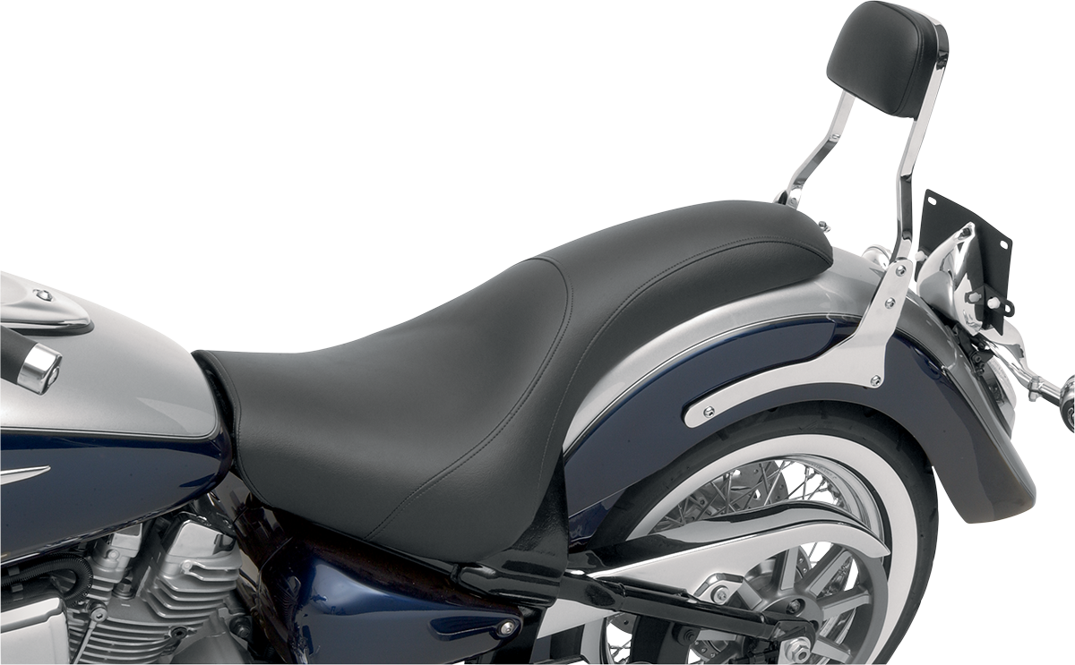 Black SADDLEMEN Profiler motorcycle seat for XVS1600, smooth design, durable and comfortable for cruiser bikes.