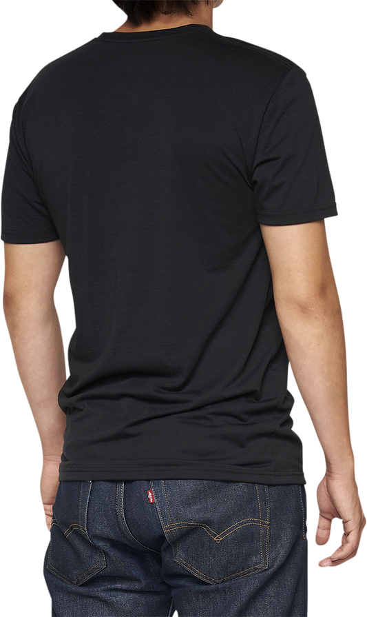 Black Bill's Exhausts 100% Tech Speed T-Shirt in medium size, featuring a sleek design and comfortable fit.