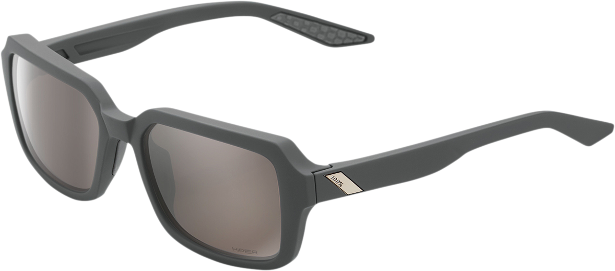 Bill's Exhausts Rideley sunglasses in gray with silver accents, showcasing sleek, modern sunglasses with reflective lenses.