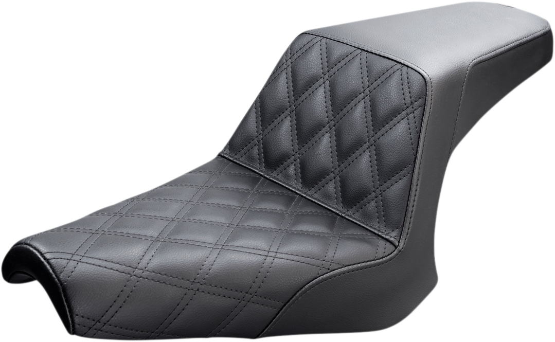 SADDLEMEN Step Up Seat - Front Lattice Stitched - Black Y13-16-172 - Howling Moto