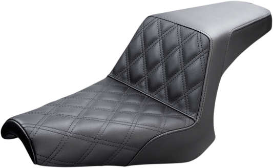 SADDLEMEN Step Up Seat - Front Lattice Stitched - Black Y13-16-172 - Howling Moto