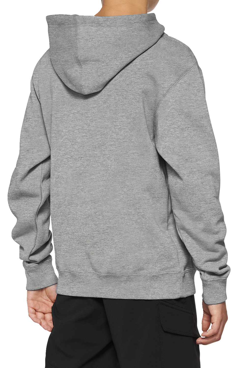 100% Youth Icon Hoodie - Gray - Small 20030-00004 - Howling Moto