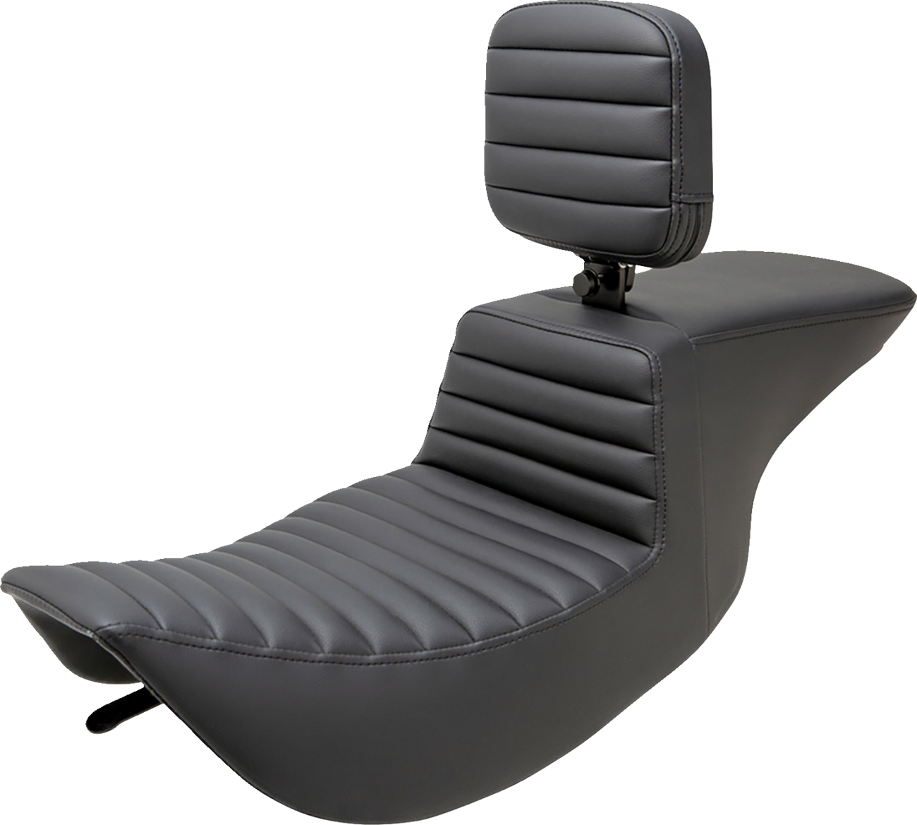 SADDLEMEN Tour Step Up Seat with rider backrest and tuck-n-roll design for FLHR/FLHX motorcycles, model 897-06-191BR.
