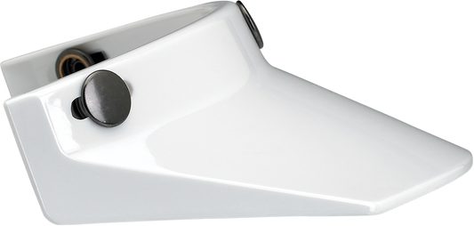 White BILTWELL Moto 3-Snap visor for motorcycle helmets, showing clear plastic shield with snap attachment points.