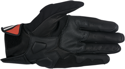 Alpinestars Booster Gloves in black and red, size XL, showing the durable motorcycle glove with protective features.