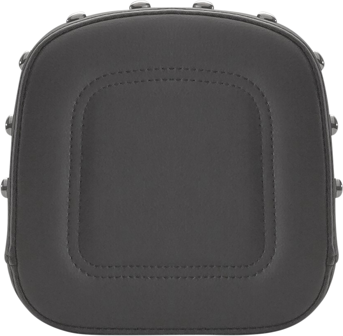 Black SADDLEMEN Sissy Bar Pad with studs, contoured design, for FL bikes from 1999 to 2023, by Bill's Exhausts.