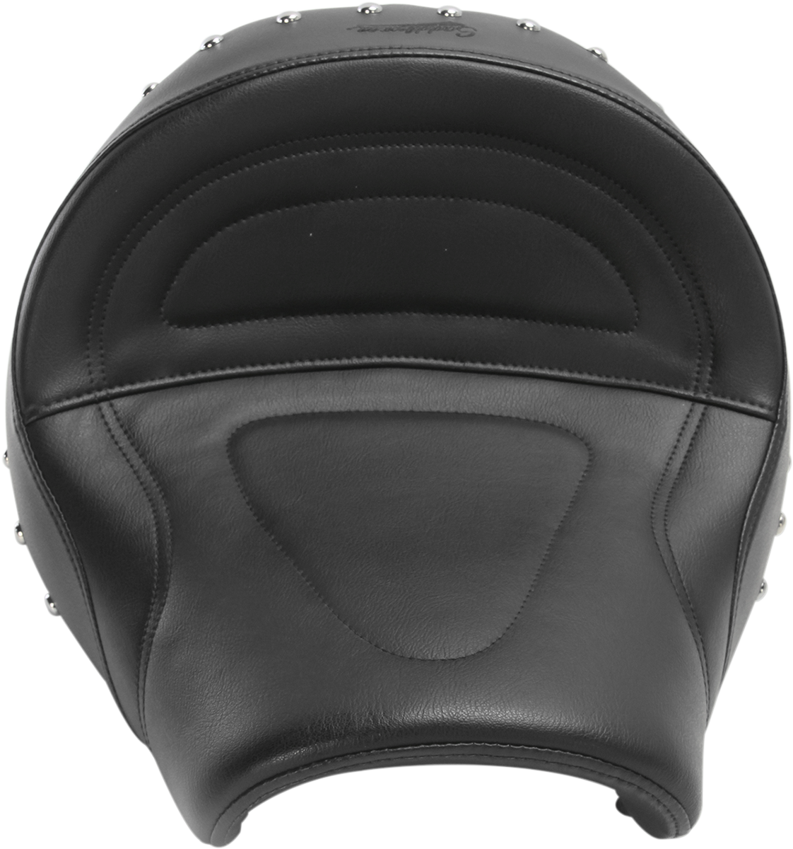 Studded SADDLEMEN Solo Seat for XVS1600 motorcycle, designed by Bill's Exhausts, featuring a comfortable, stylish riding surface.
