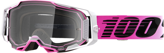 Bill's Exhausts Armega Harmony goggles with clear lenses, adjustable straps, and a sleek protective design for safety and comfort.