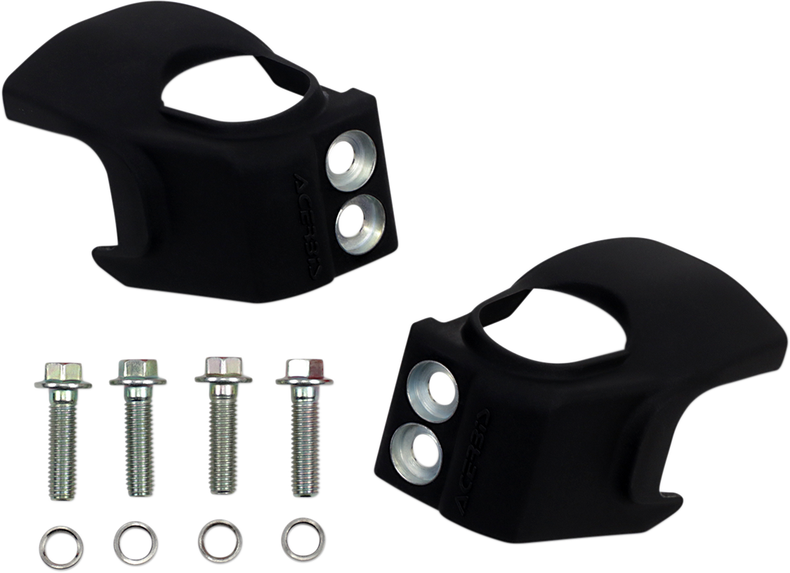 Acerbis black fork shoe protector for motorcycle forks, designed to shield and protect fork seals, with the product code 2742580001.
