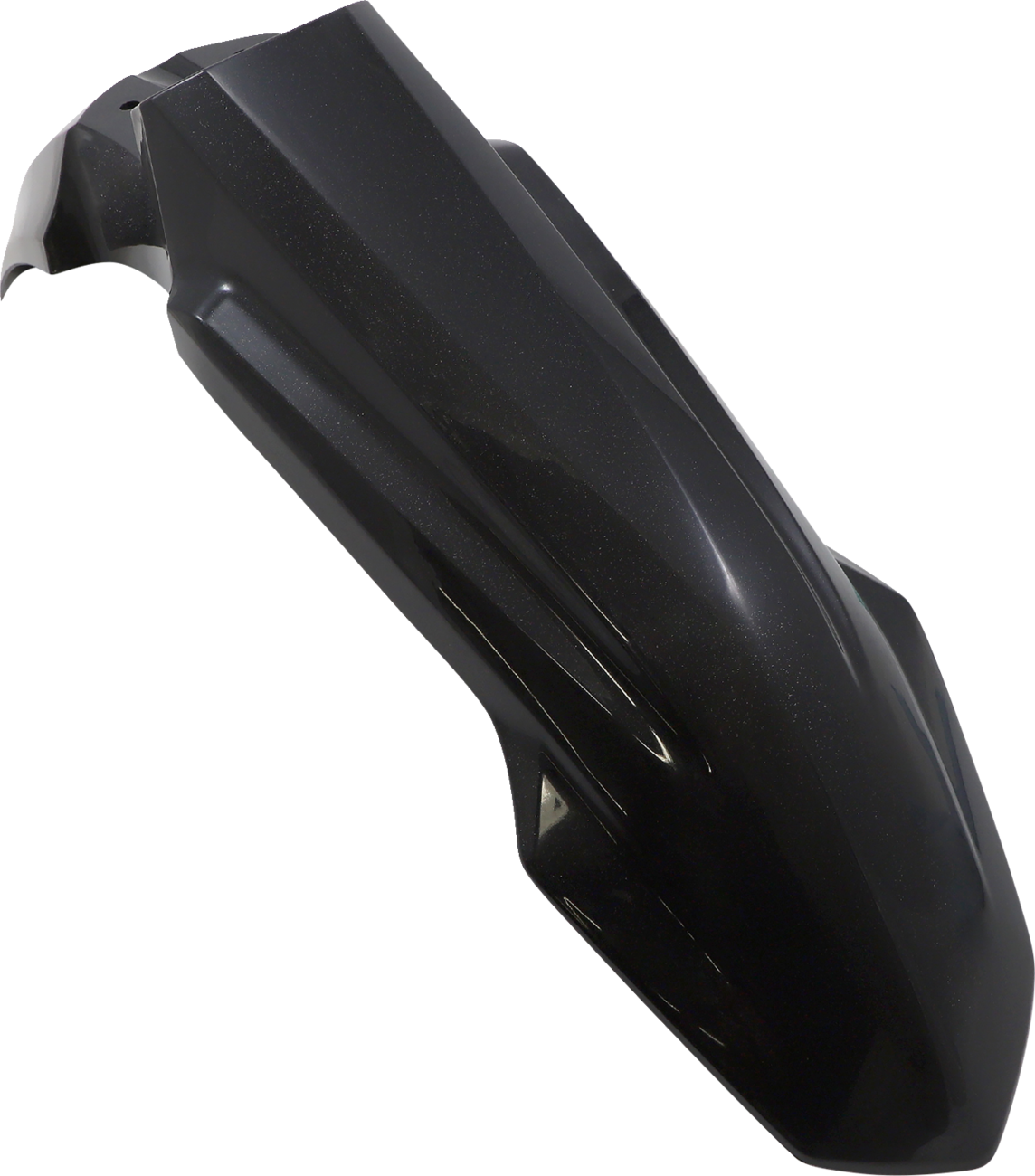 Black and metallic Acerbis front fender for body, designed for motorcycle or off-road vehicle, with a sleek, durable finish.