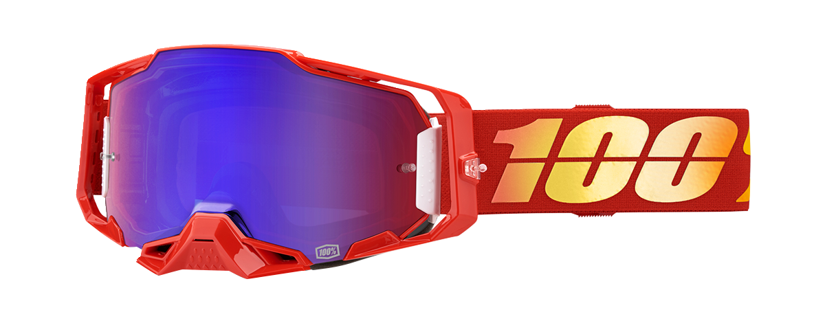 100% Armega Goggles - Nuketown - Red/Blue Mirror 50005-00020 - Howling Moto