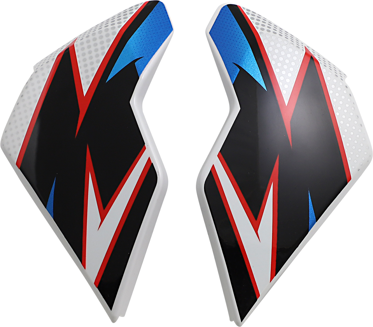 Gold ICON Airflite™ side plates for helmets, Ultrabolt style, compatible with Bill's Exhausts helmet parts, shown on a clean background.