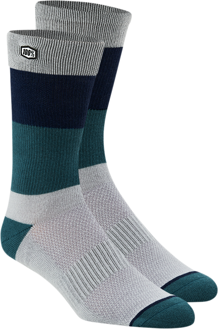 100% Trio Socks - Silver - Small/Medium 24022-008-17 - Howling Moto