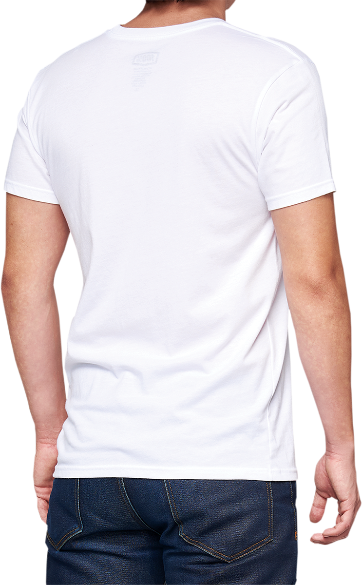100% BB33 Signature T-Shirt - White - Small BB-32140-000-10 - Howling Moto