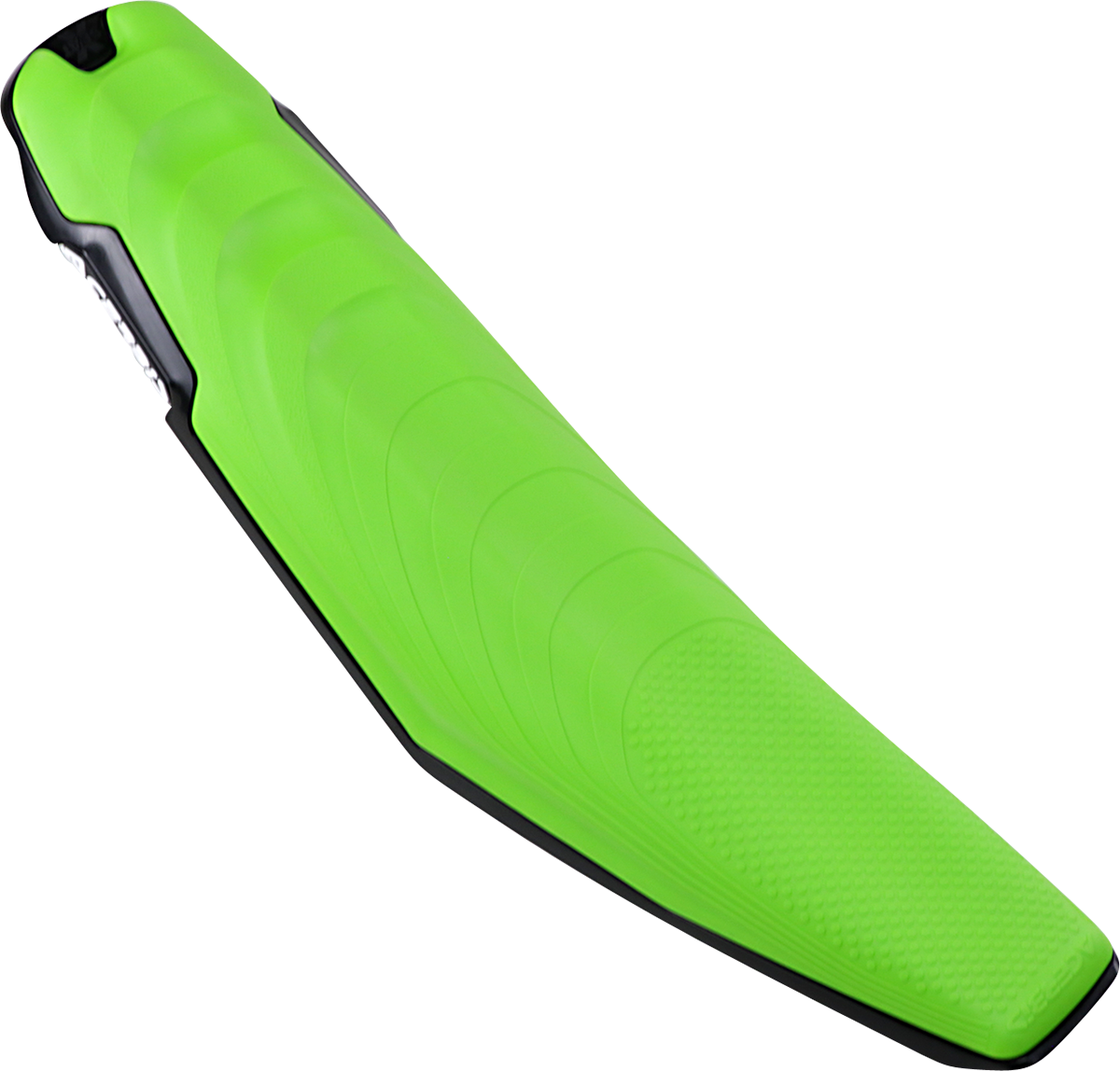 Acerbis X Seat for KX 250/450 motocross bikes in green and black, soft body seat designed for models from 2019 to 2023.