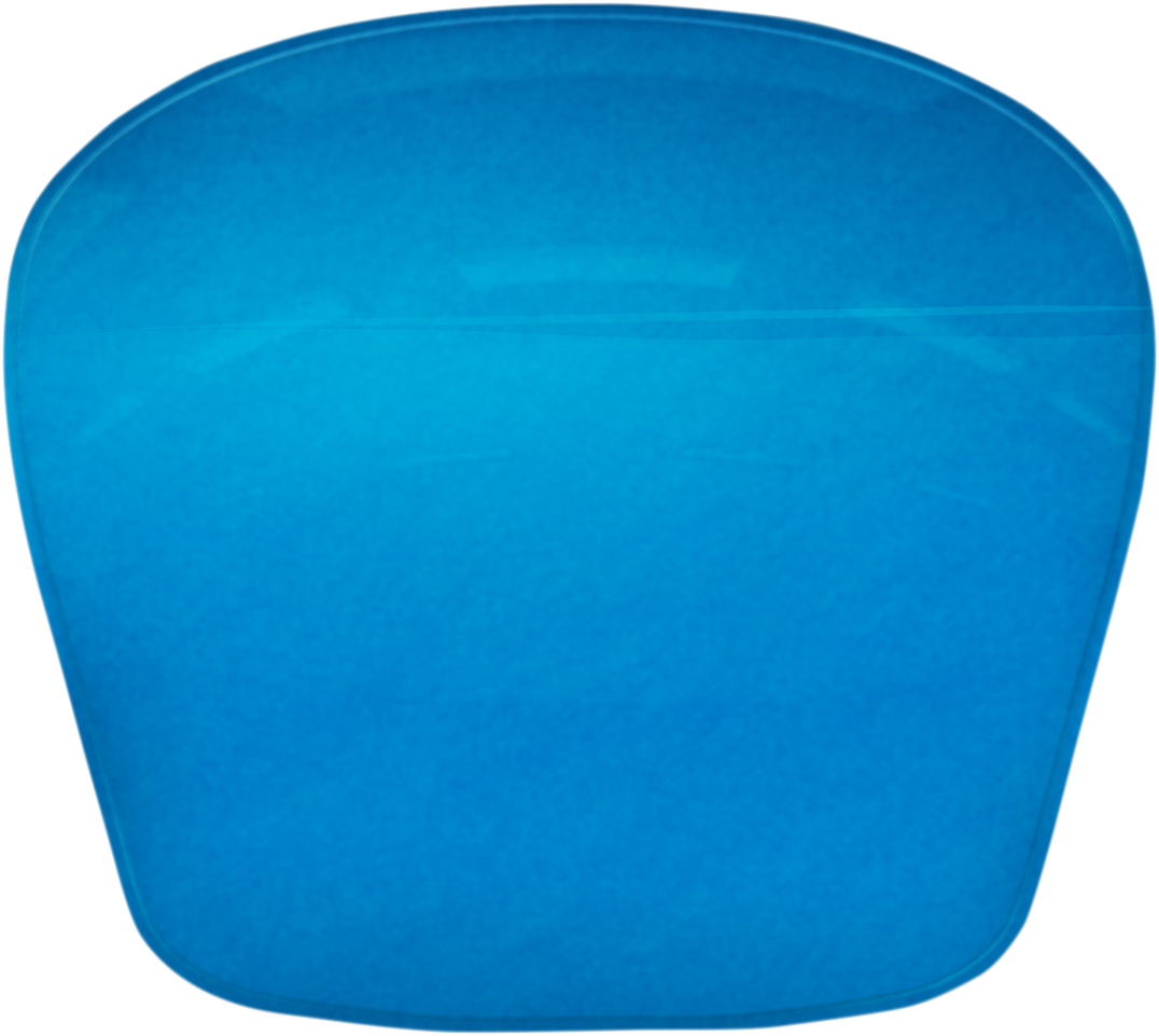 Blue SADDLEMEN Do-It-Yourself Jumbo seat pad for motorcycles, featuring raw material and custom design by Bill's Exhausts.