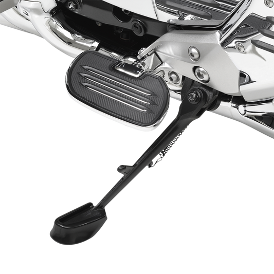 Bill's Exhausts SHOW CHROME Kickstand Base 52-966 engine component with chrome finish and mounting hardware.