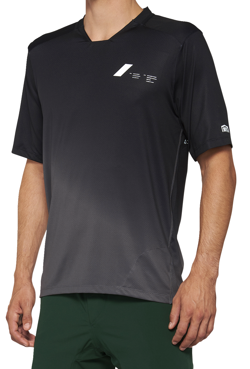 100% Celium Jersey - Short-Sleeve - Black/Charcoal - Small 40011-00000 - Howling Moto