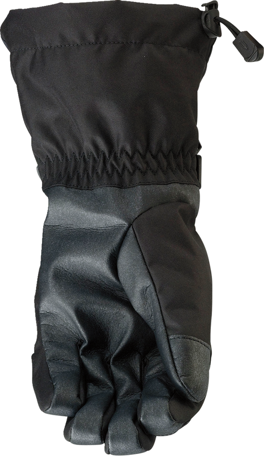 Black and gray ARCTIVA Pivot Gloves in XL size by Bill's Exhausts, showing the textured fabric and secure wrist closure.