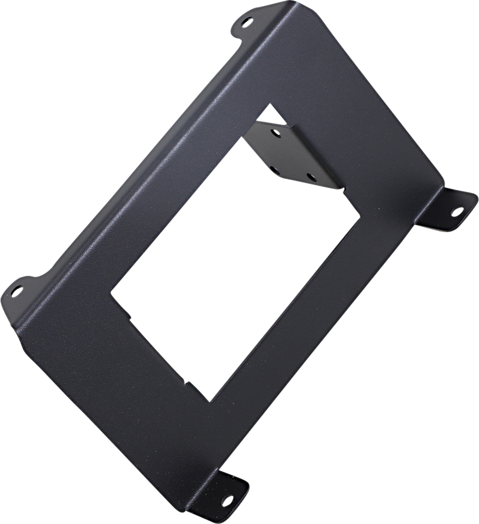 Bill's Exhausts NAVATLAS Lower Glove Box Mount for RZR Turbo DK30RZS, 3-inch Source Kit, installed on engine compartment.