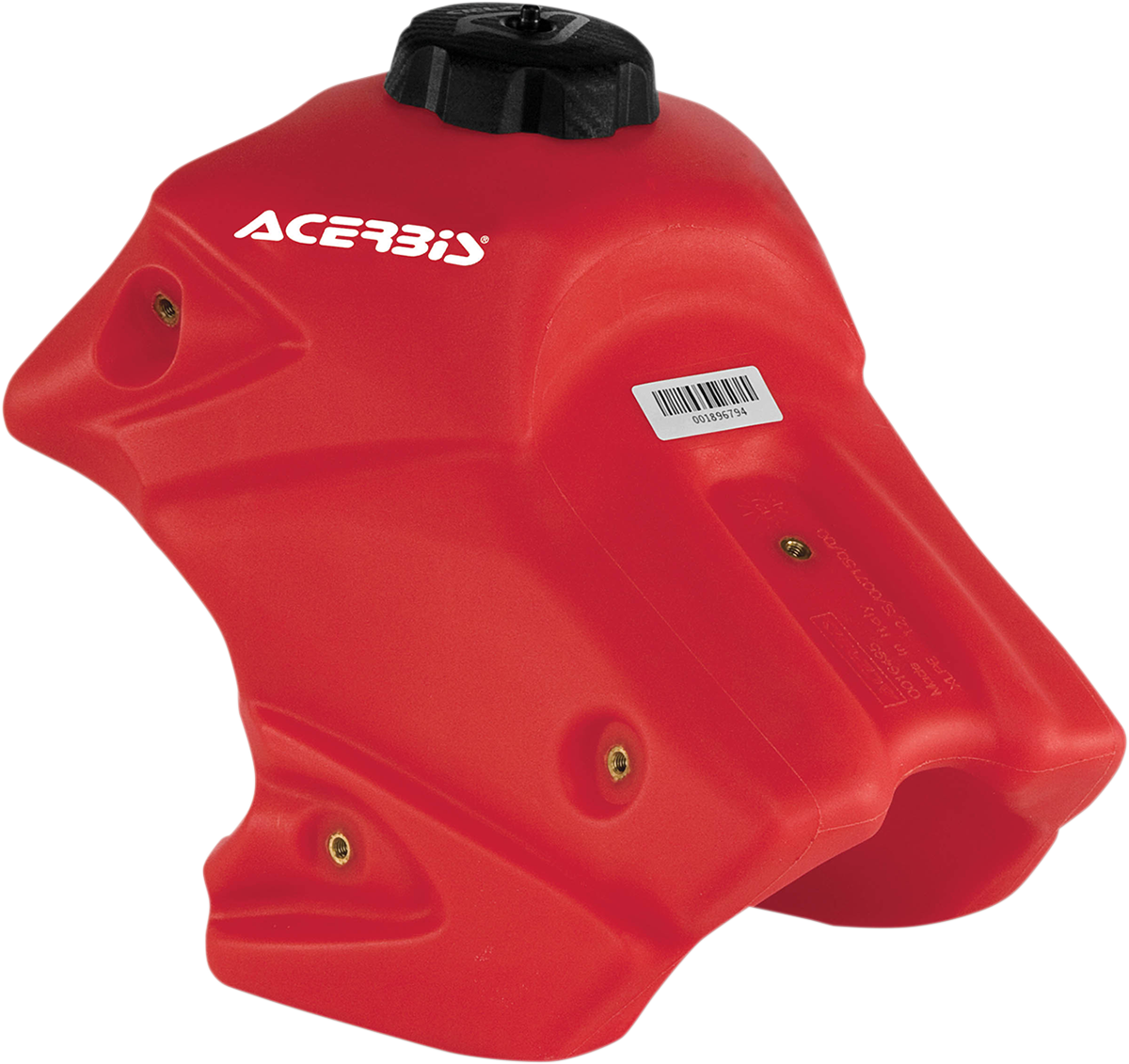 Red Acerbis gas tank for Honda, 1.7 gallon capacity, body style, designed for motorcycle fuel storage.