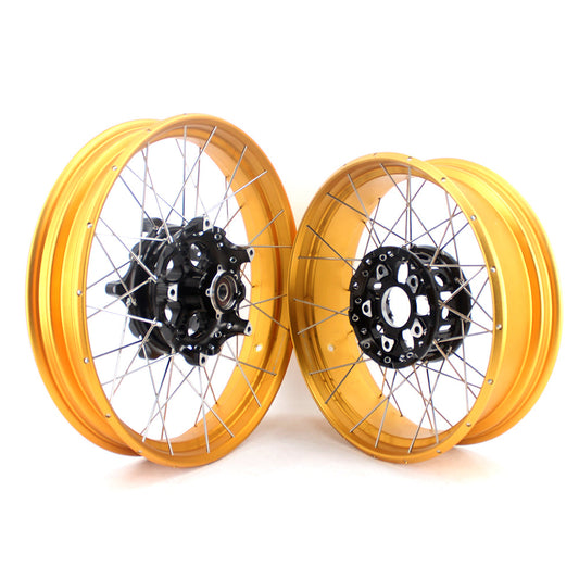 VMX 19" 17" Tubeless Wheels For BMW R1200GS R1200GS Adventure 2013-2020 Black Hub & Gold Rim - Howling Moto