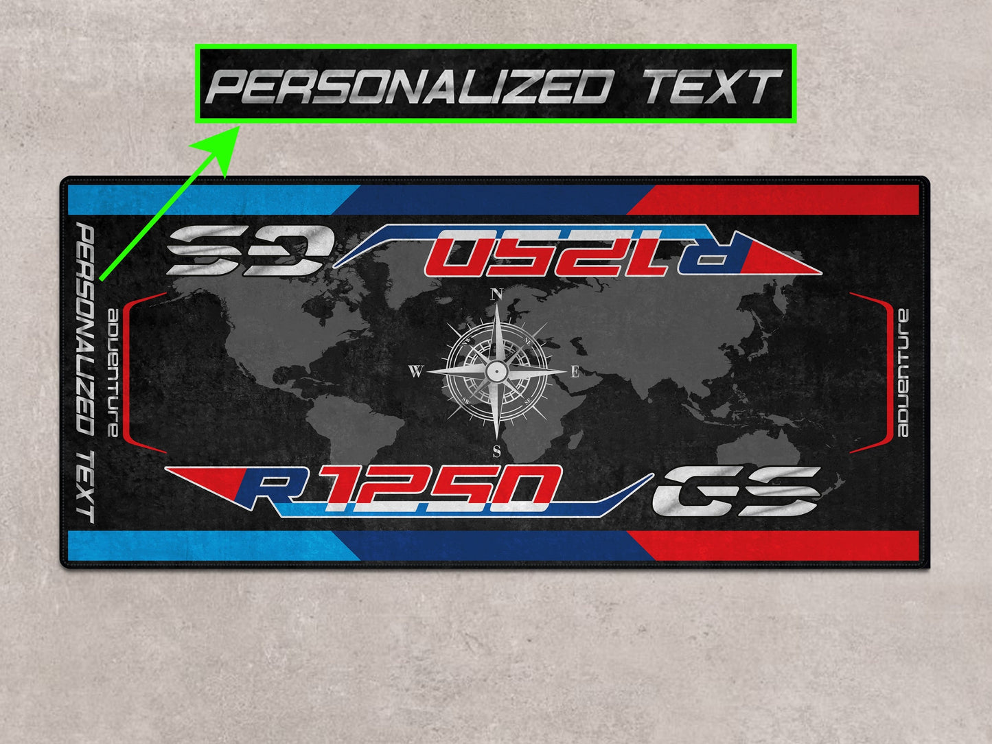 Motorcycle Mat for R1250GS Adventure Motorcycle - MM7247 - Howling Moto