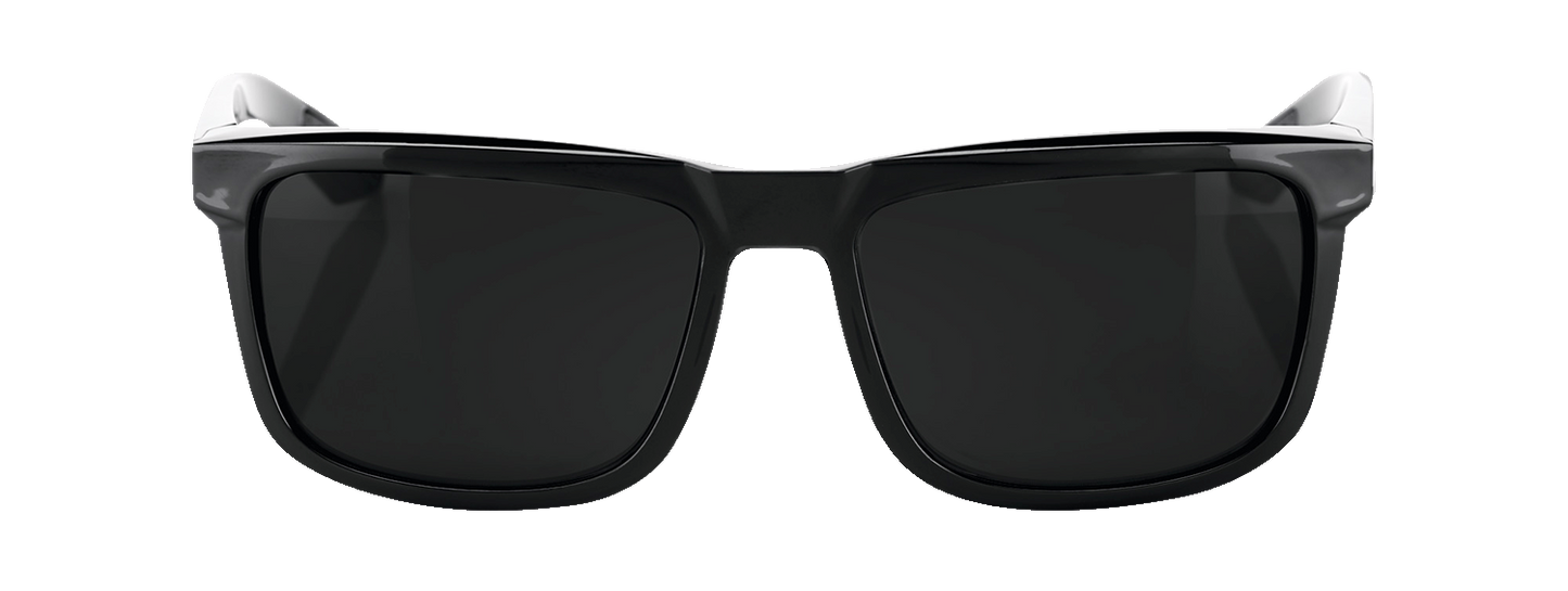 100% Blake Sunglasses - Polished Black - Grey PeakPolar 60028-00000 - Howling Moto