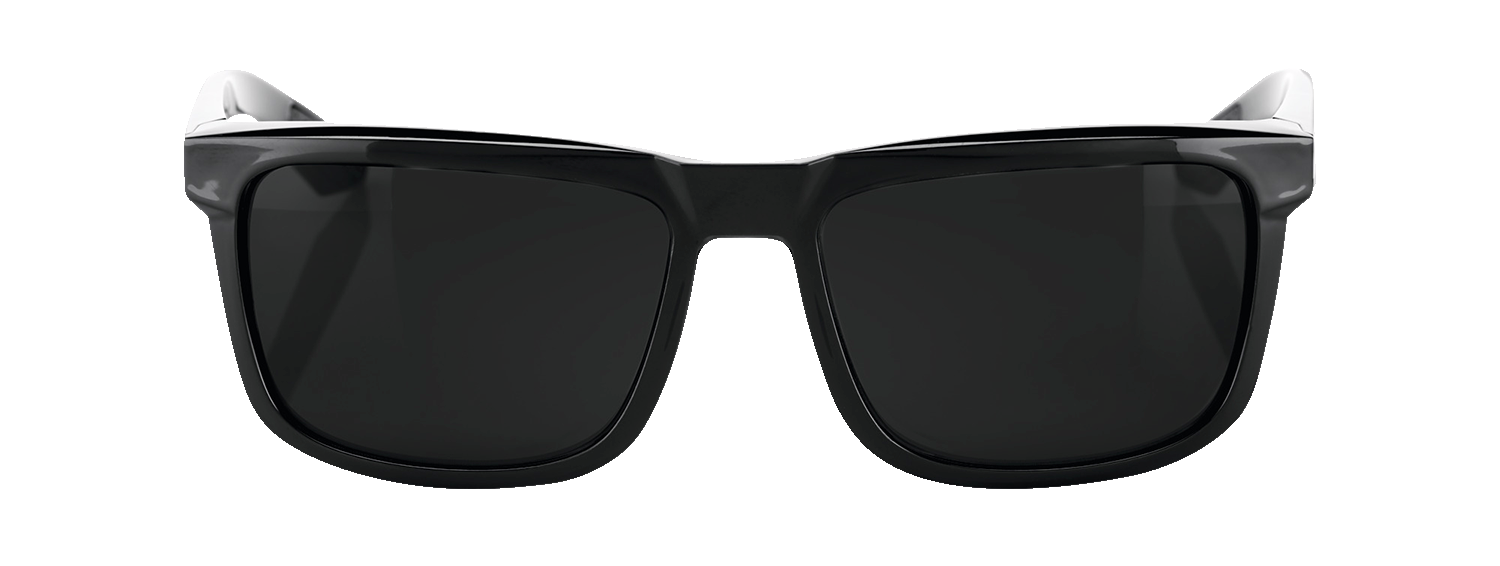 100% Blake Sunglasses - Polished Black - Grey PeakPolar 60028-00000 - Howling Moto