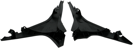 Black ACERBIS Airbox Cover for motorcycle, body part with sleek design, designed for Bill's Exhausts.