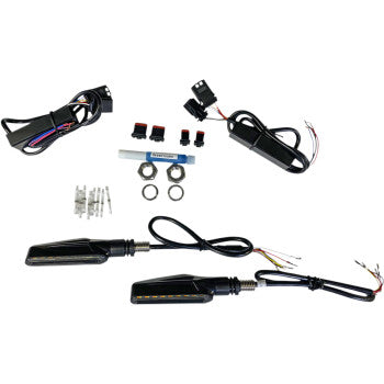 Custom Dynamics LED Turn Signal - Amber/White - Front - Howling Moto