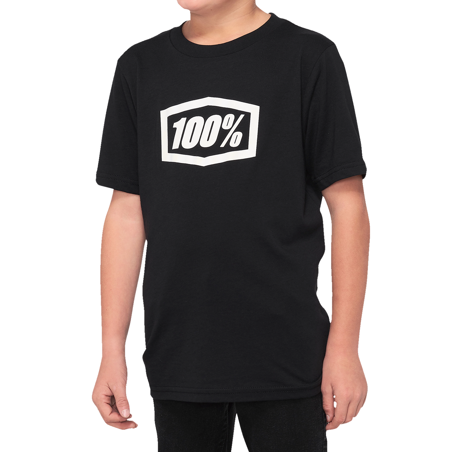 Black 100% Youth Icon T-Shirt by Bill's Exhausts in XL size, featuring a simple graphic design on the front.