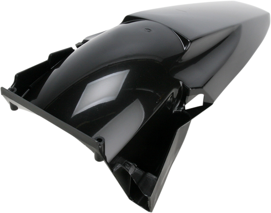Black ACERBIS rear fender for OEM taillight, motorcycle body part with no tabs, designed by Bill's Exhausts.