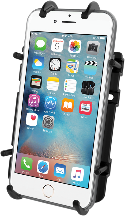 Engine RAM MOUNTS Phone Holder by Bill's Exhausts with quick grip ball mount for secure vehicle phone mounting.