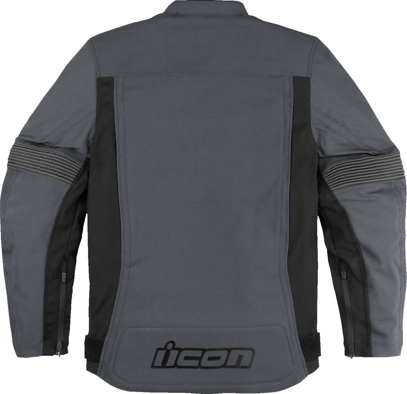 Gray ICON Slabtown Jacket in XL by Bill's Exhausts, featuring a stylish design and front zipper closure.
