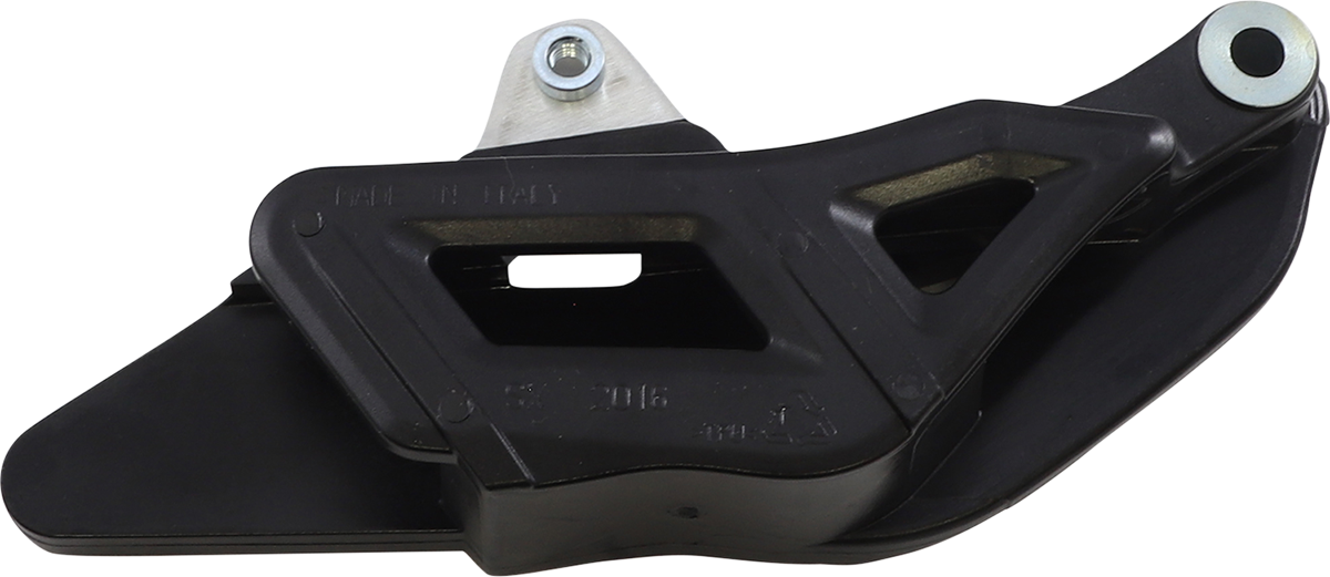 Black ACERBIS Chain Guide for Gas Gas motorcycles, designed to protect and guide the chain efficiently.