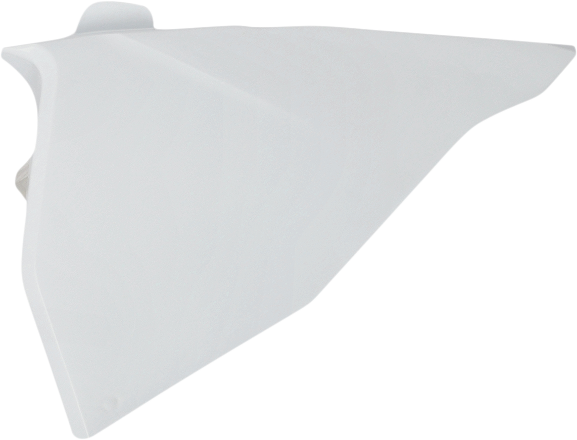White ACERBIS Airbox Cover for motorcycle, featuring the Bill's Exhausts branding and a sleek, aerodynamic body design.