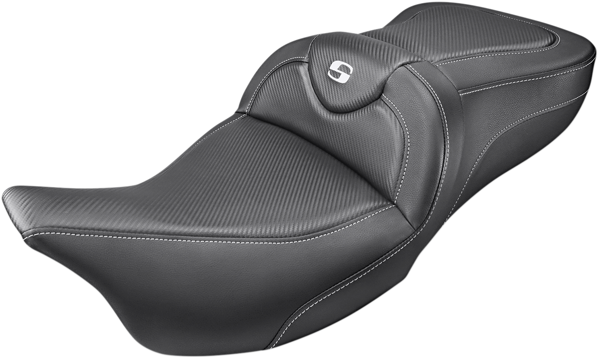 SADDLEMEN Road Sofa Seat by Bill's Exhausts, carbon fiber motorcycle seat without backrest for FL models 2008-2023.