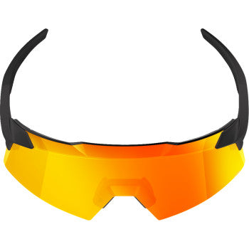Bill's Exhausts Aerocraft sunglasses with soft tact black frame and HiPER Red lenses, stylish and protective eyewear for outdoor use.