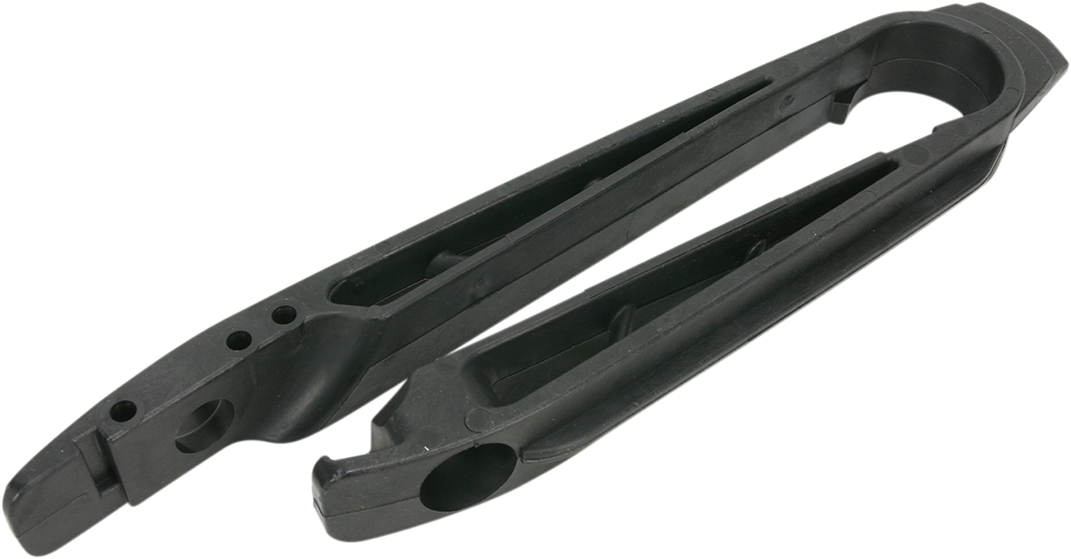 A black Acerbis chain slider for KTM motorcycles, designed to protect the chain and swingarm, shown on a plain background.