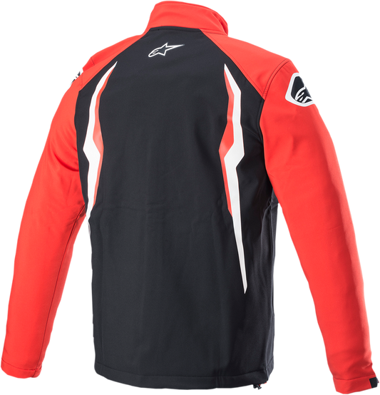 Alpinestars Honda softshell jacket in red and black, large size, featuring a sporty design and branded details.
