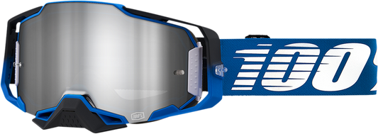 100% Armega Goggles - Rockchuck - Flash Silver 50005-00011 - Howling Moto