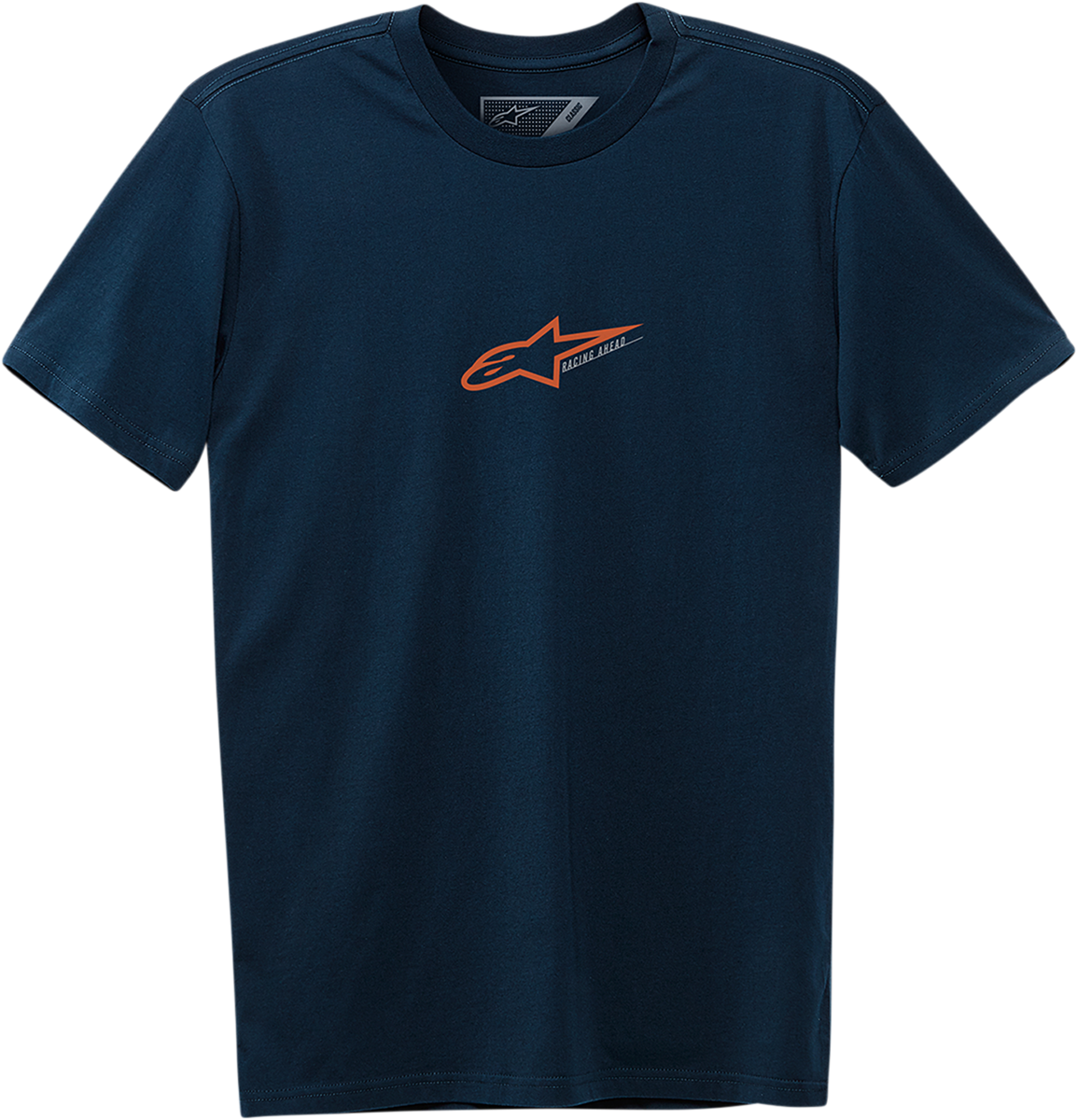 Navy ALPINESTARS Race Mod T-Shirt in large size featuring the brand logo on the front, casual fit, soft fabric.